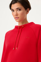 French Red Jersey Funnel Neck Cora Sweatshirt