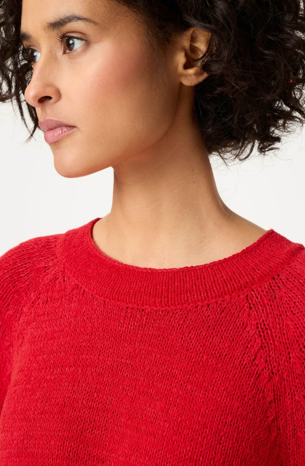 French Red Ribbon Knit Henny Jumper