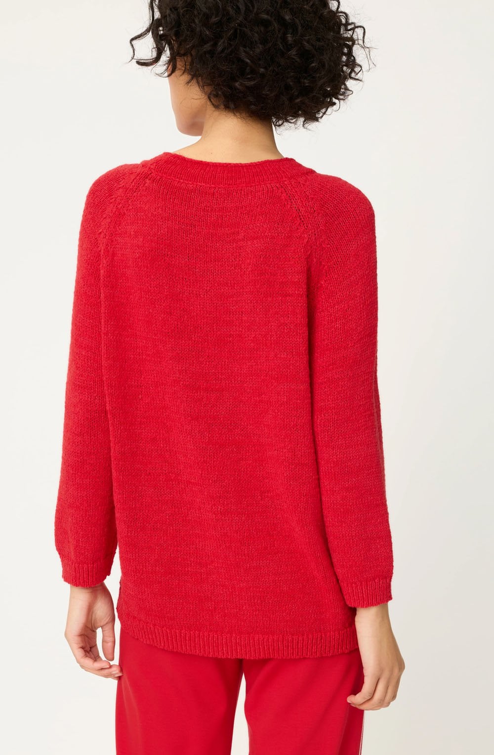 French Red Ribbon Knit Henny Jumper