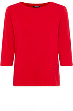 French Red Square Stitch Top