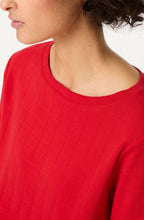 French Red Square Stitch Top