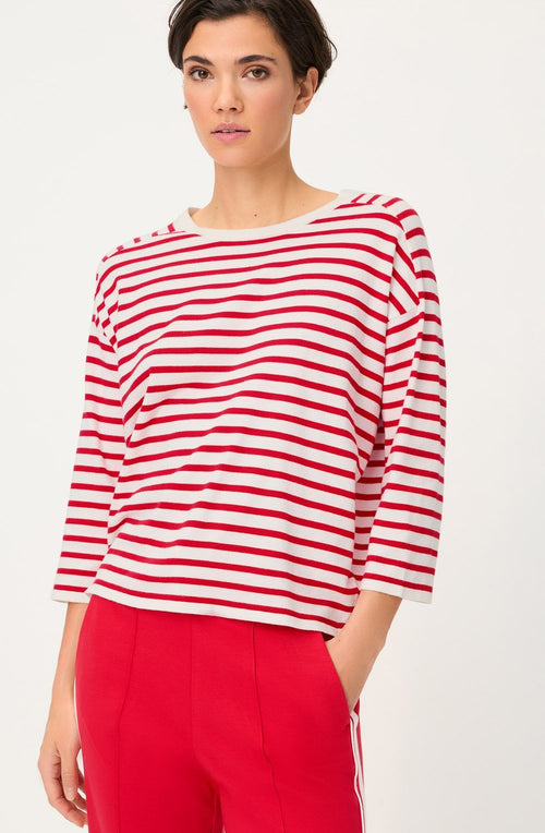 French Red Striped Cora Jumper