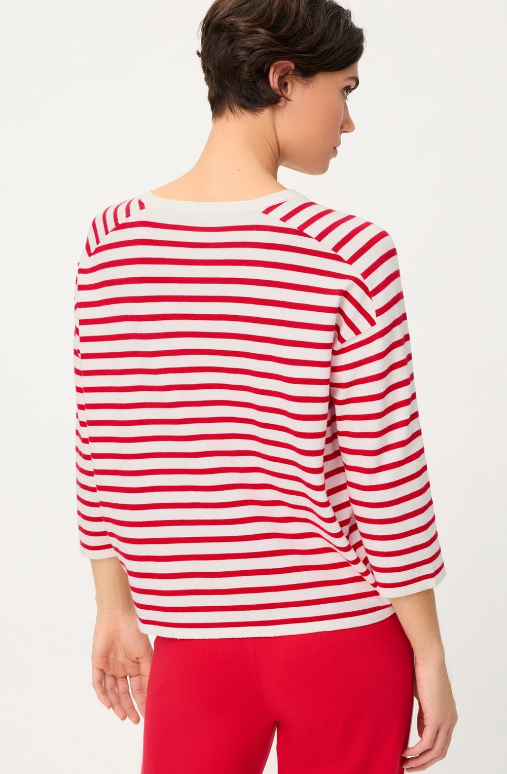 French Red Striped Cora Jumper