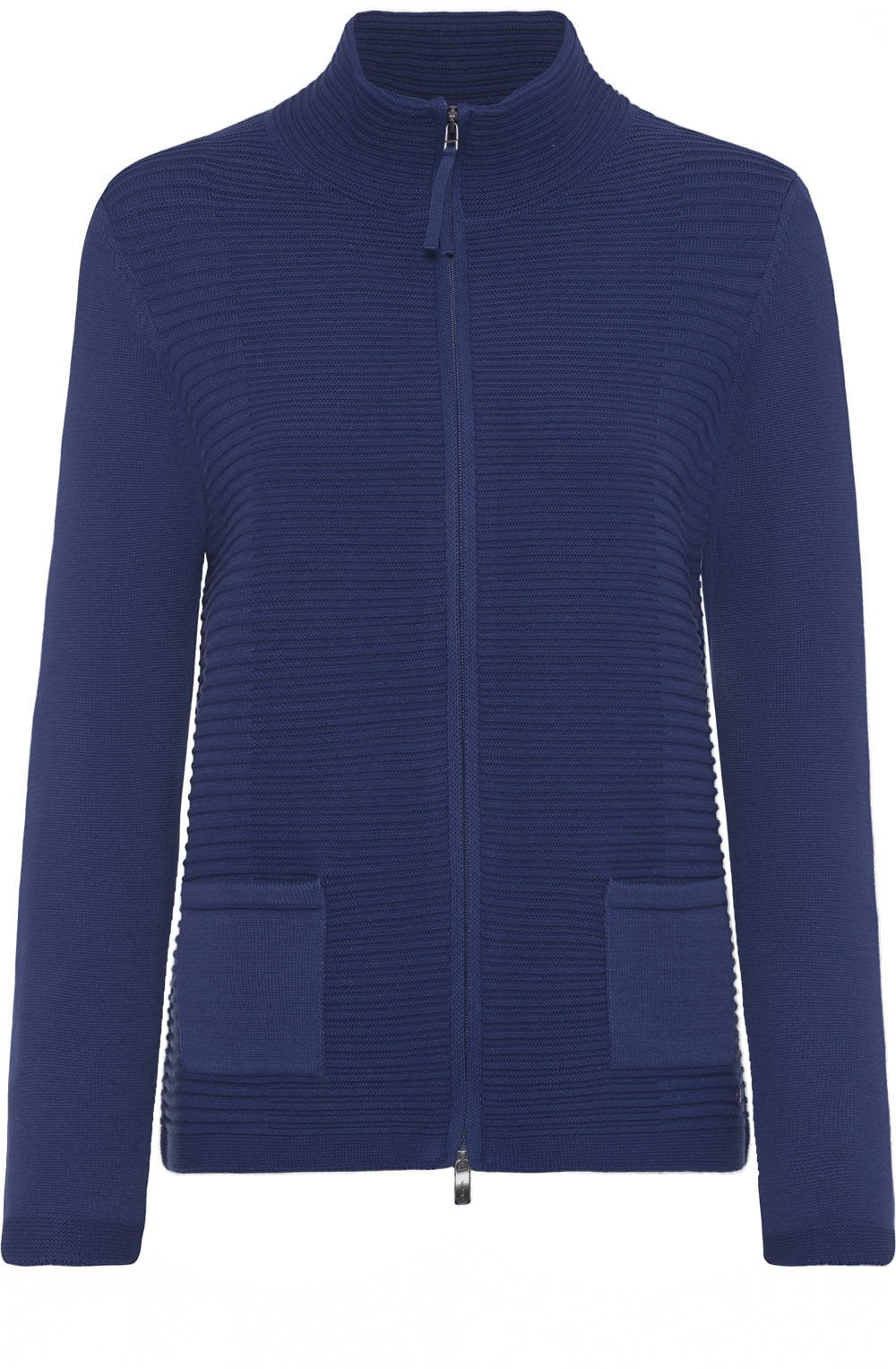 Fresh Indigo Ribbed Knit Cardigan