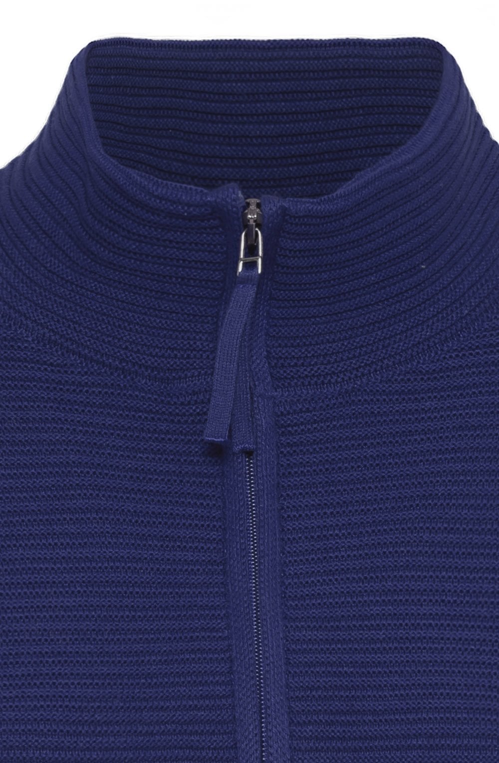 Fresh Indigo Ribbed Knit Cardigan