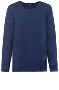 Fresh Indigo Ribbed Knit Jumper