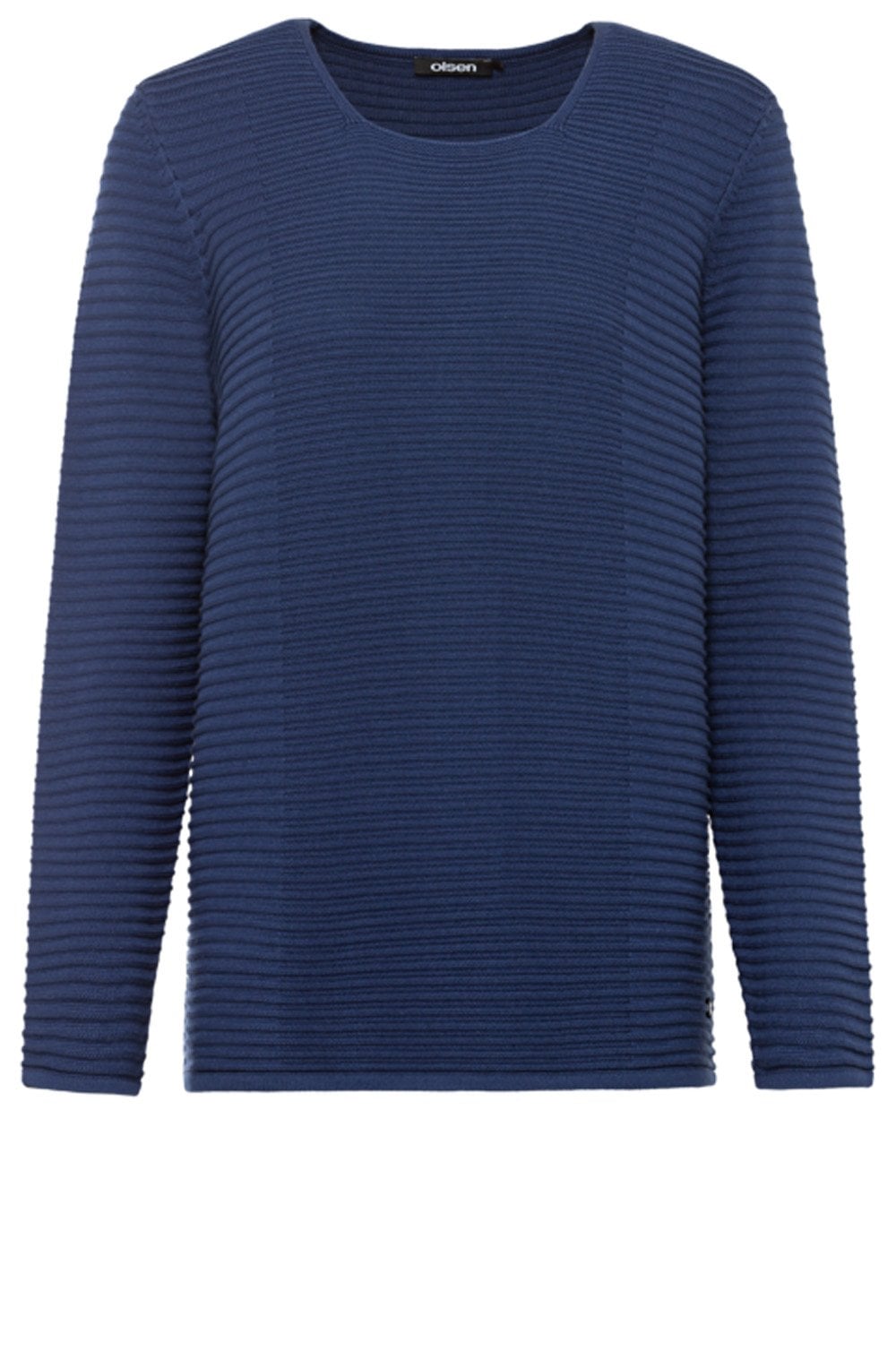 Fresh Indigo Ribbed Knit Jumper