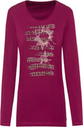 Fuchsia Abstract Floral Print Top