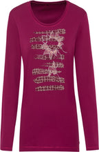 Fuchsia Abstract Floral Print Top