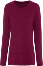 Fuchsia Herringbone Knit Jumper