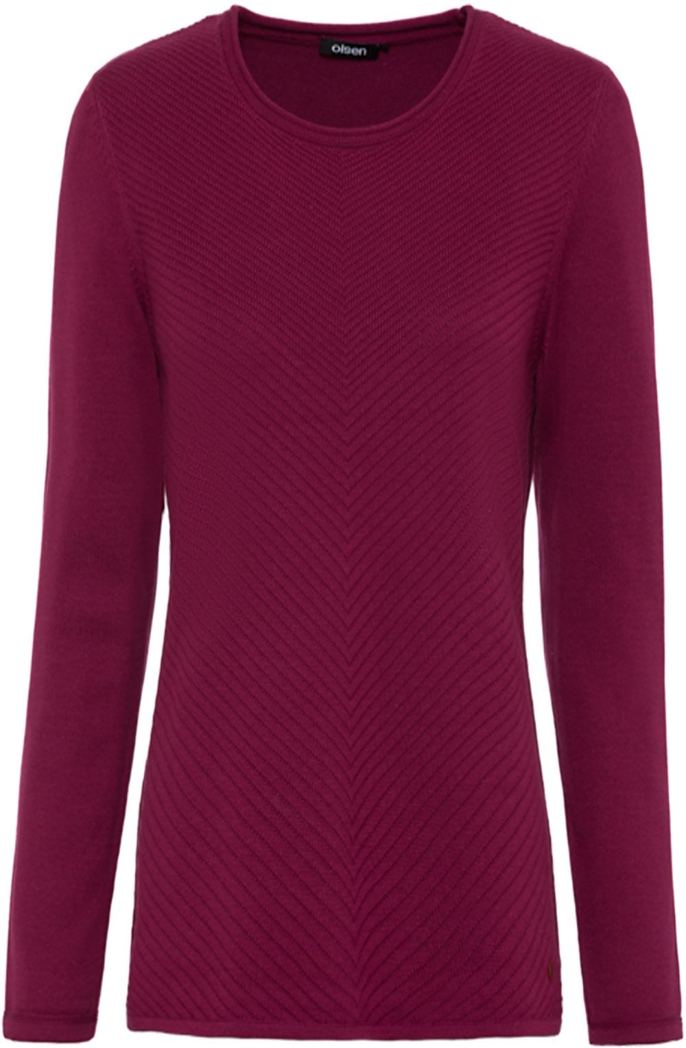 Fuchsia Herringbone Knit Jumper