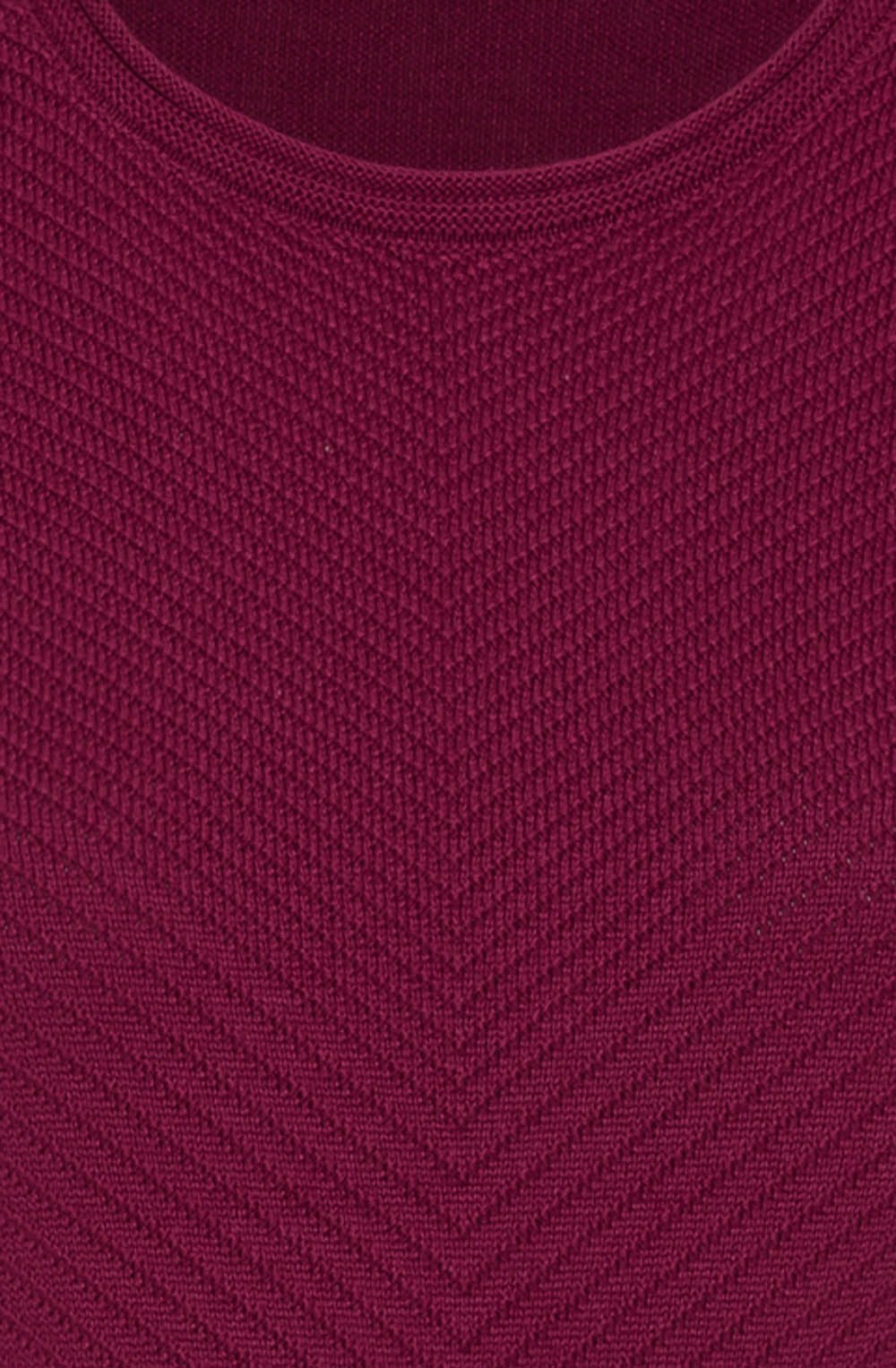 Fuchsia Herringbone Knit Jumper