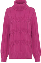 Fuchsia Pink polo neck Jumper
