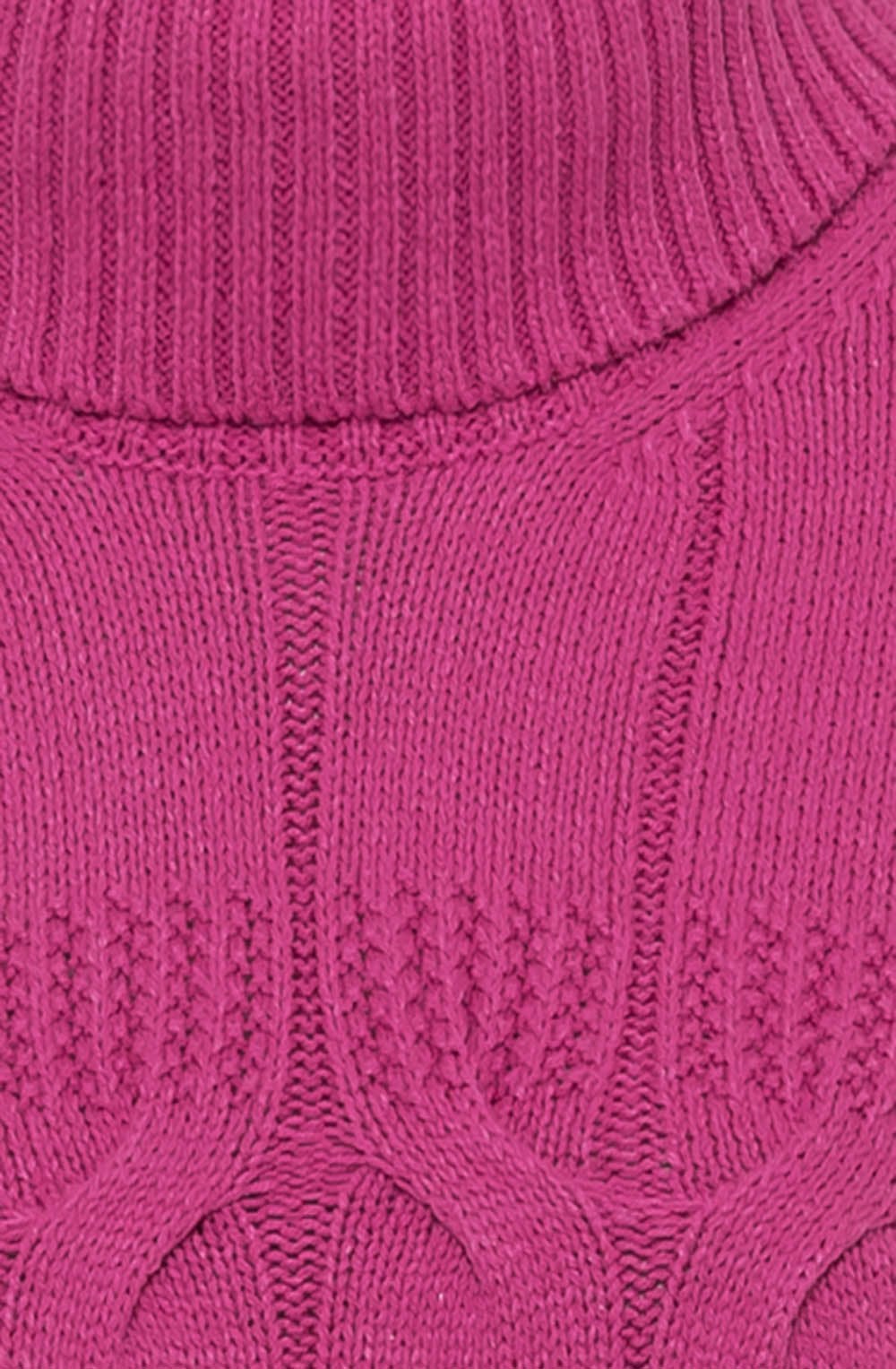 Fuchsia Pink polo neck Jumper