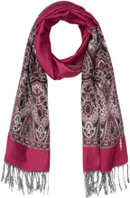 Fuchsia Sparkle Patterned Scarf