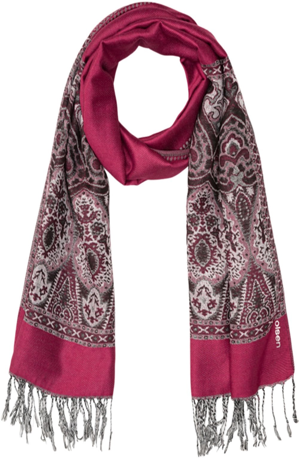 Fuchsia Sparkle Patterned Scarf