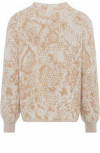 Golden Camel and White Pattern Jumper