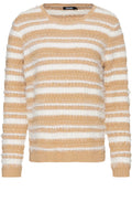 Golden Camel and White Stripe Jumper