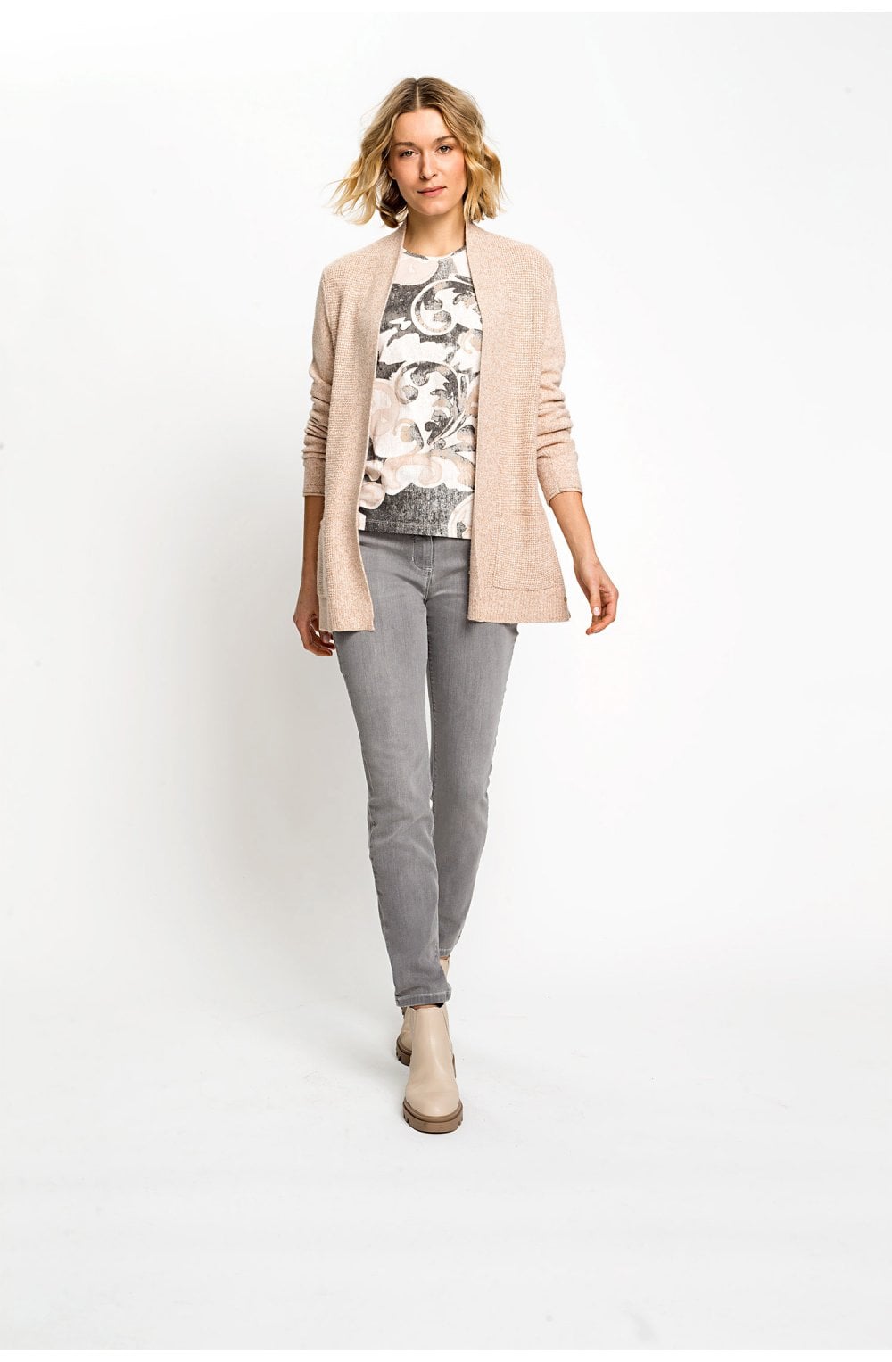 Golden Camel Loose Paisley Print Top