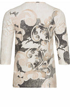 Golden Camel Loose Paisley Print Top