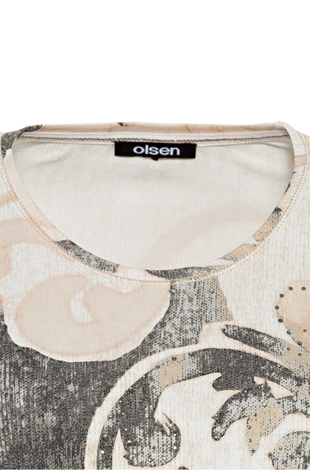 Golden Camel Loose Paisley Print Top
