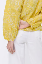 Golden Glow Embroidered Floral Blouse