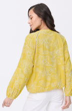 Golden Glow Embroidered Floral Blouse
