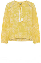 Golden Glow Embroidered Floral Blouse