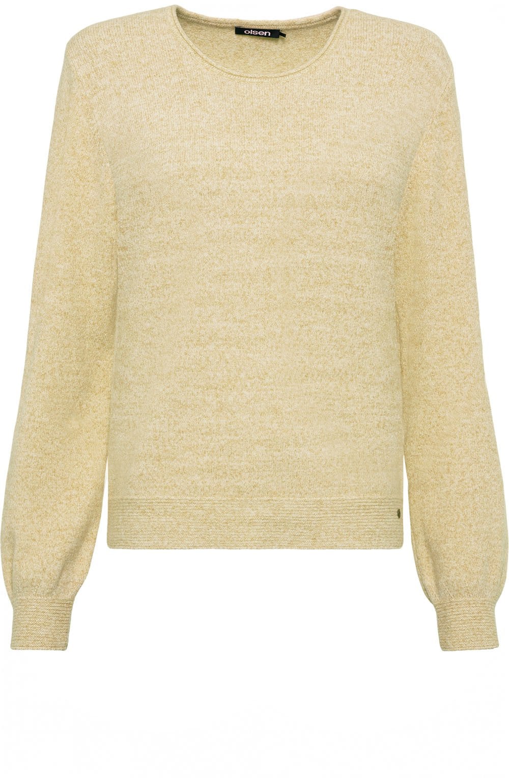 Golden Olive Delicate Balloon Sleeve Jumper