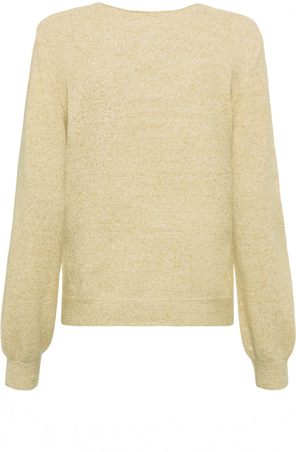 Golden Olive Delicate Balloon Sleeve Jumper