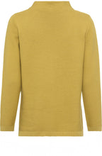 Golden Olive Funnel Neck Ribbed Jumper