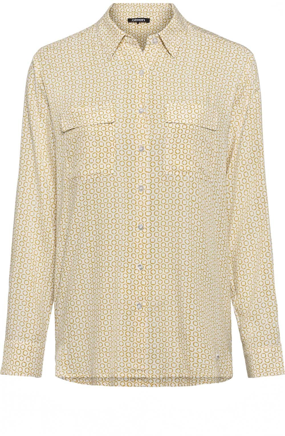 Golden Olive Patterned Blouse