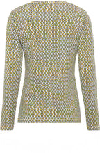Golden Olive Patterned Jersey Top
