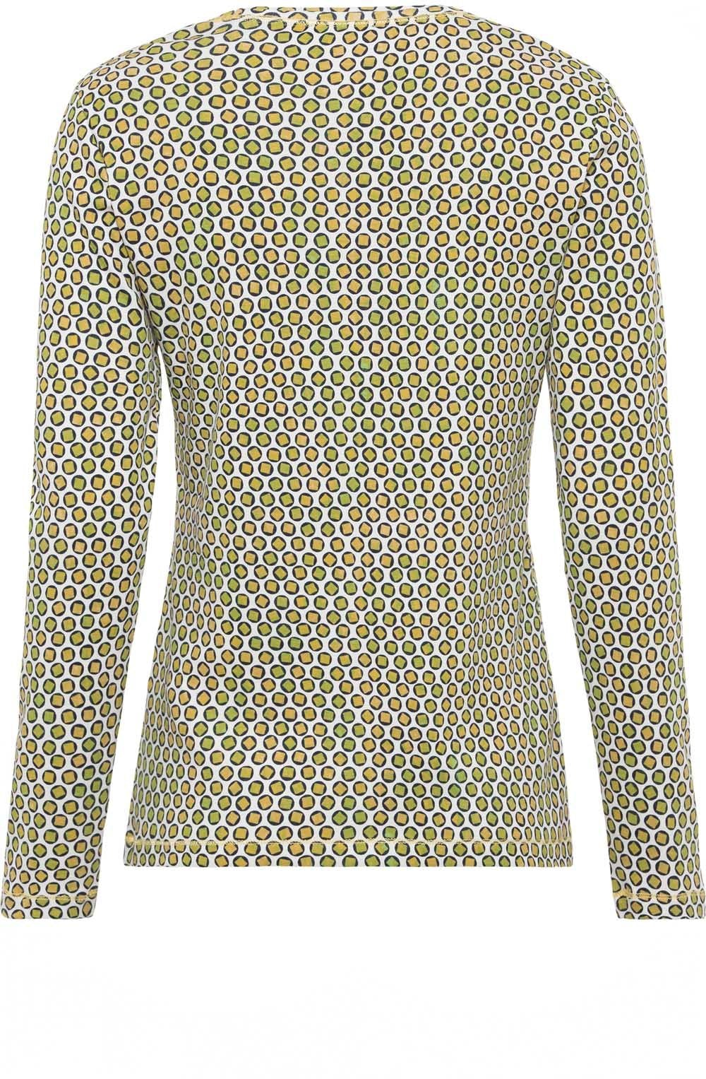 Golden Olive Patterned Jersey Top