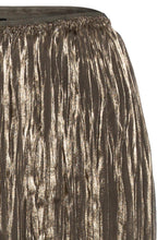 Golden Olive Shimmer Pleated Skirt