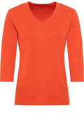 Golden Orange Rhinestone Jersey Top