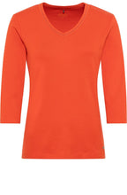 Golden Orange Rhinestone Jersey Top