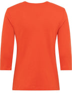 Golden Orange Rhinestone Jersey Top