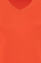 Golden Orange Rhinestone Jersey Top