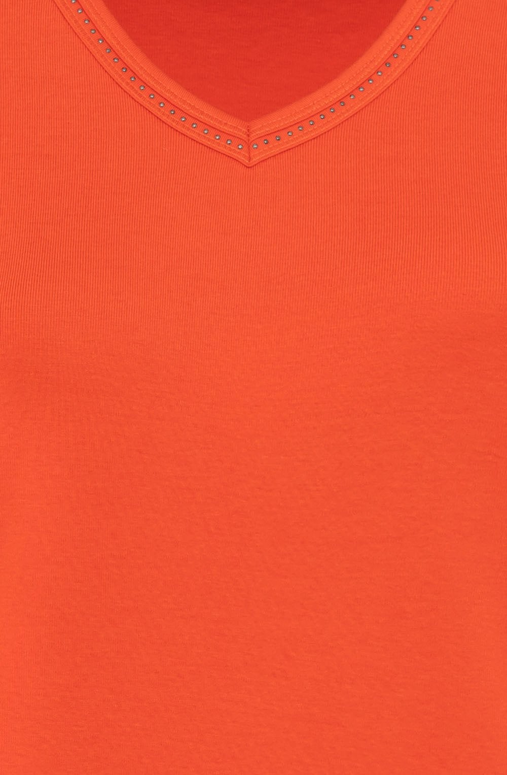 Golden Orange Rhinestone Jersey Top