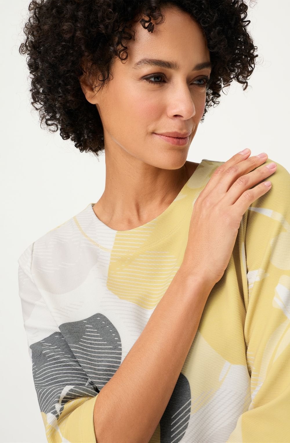 Golden Yellow Floral Pattern Henny Sweatshirt