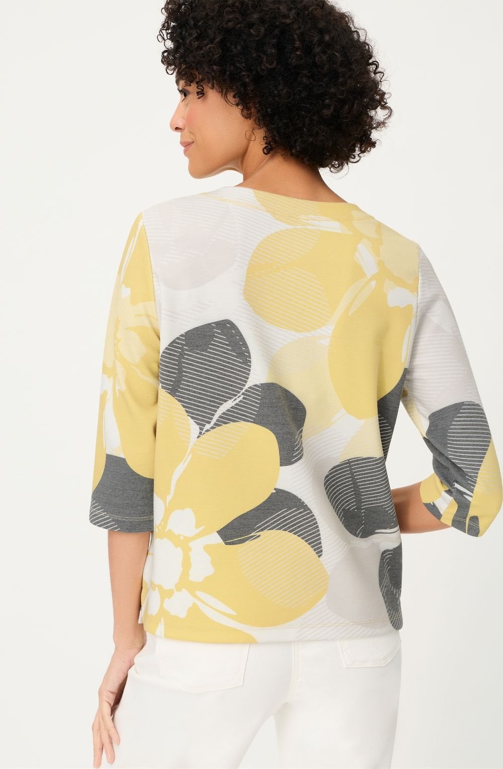 Golden Yellow Floral Pattern Henny Sweatshirt