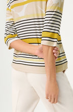 Golden Yellow Floral Striped Top