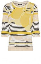 Golden Yellow Floral Striped Top