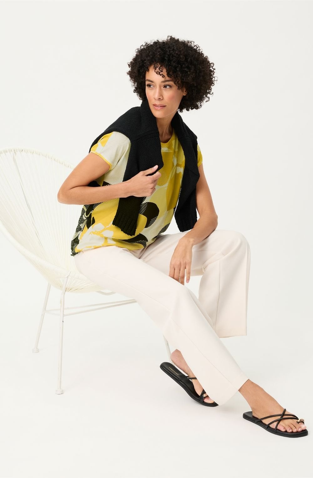 Golden Yellow Flower Design T Shirt