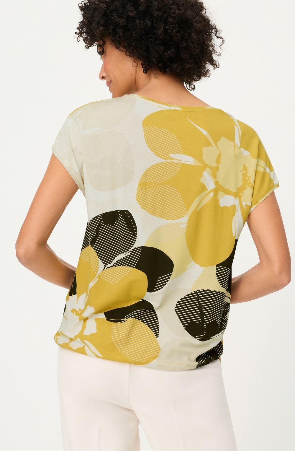 Golden Yellow Flower Design T Shirt
