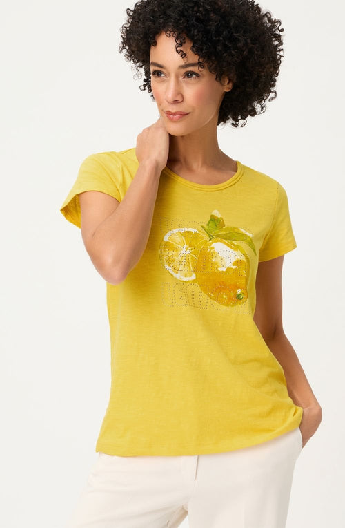 Golden Yellow Lemon Design T Shirt