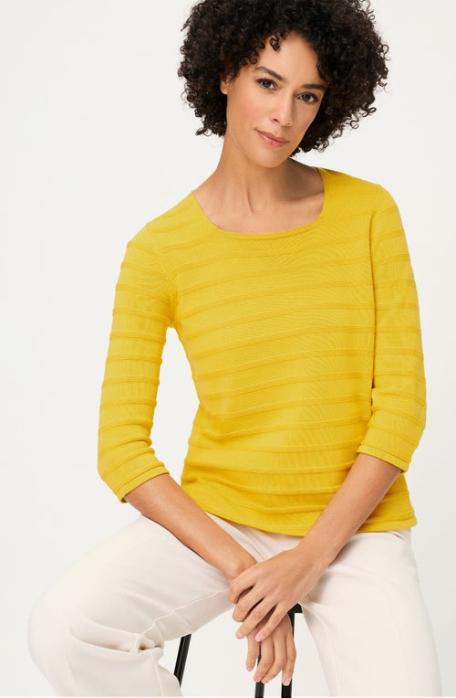 Golden Yellow Square Neck Henny Jumper