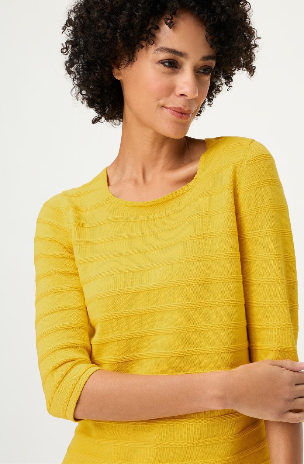 Golden Yellow Square Neck Henny Jumper