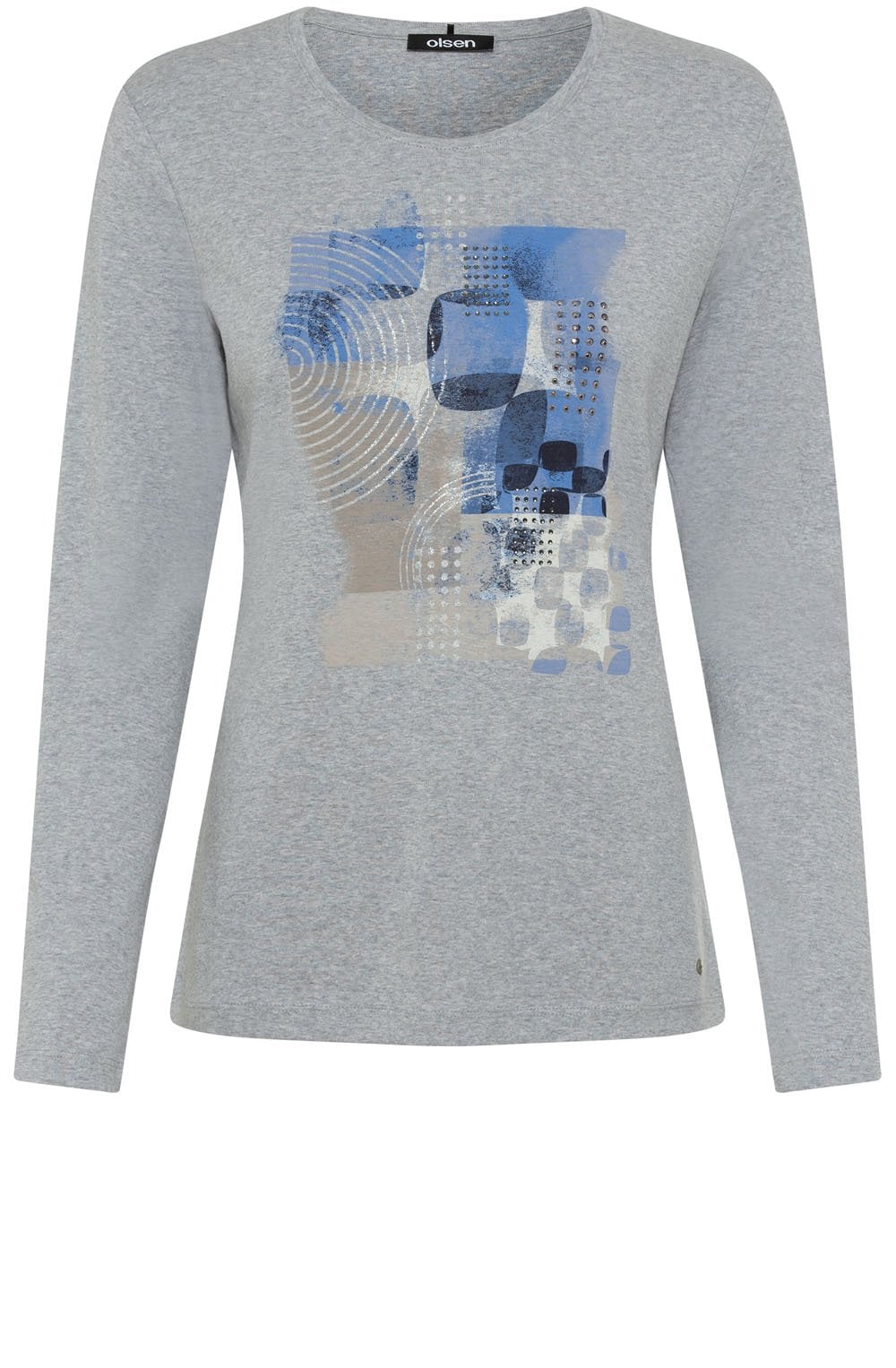 Granite Grey Abstract Sparkle Edda Top